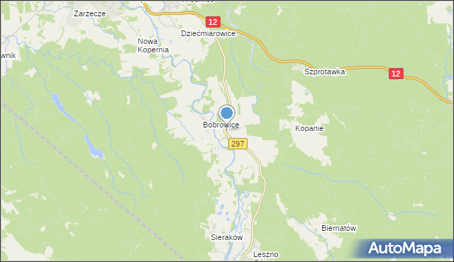 mapa Leszno Dolne, Leszno Dolne na mapie Targeo
